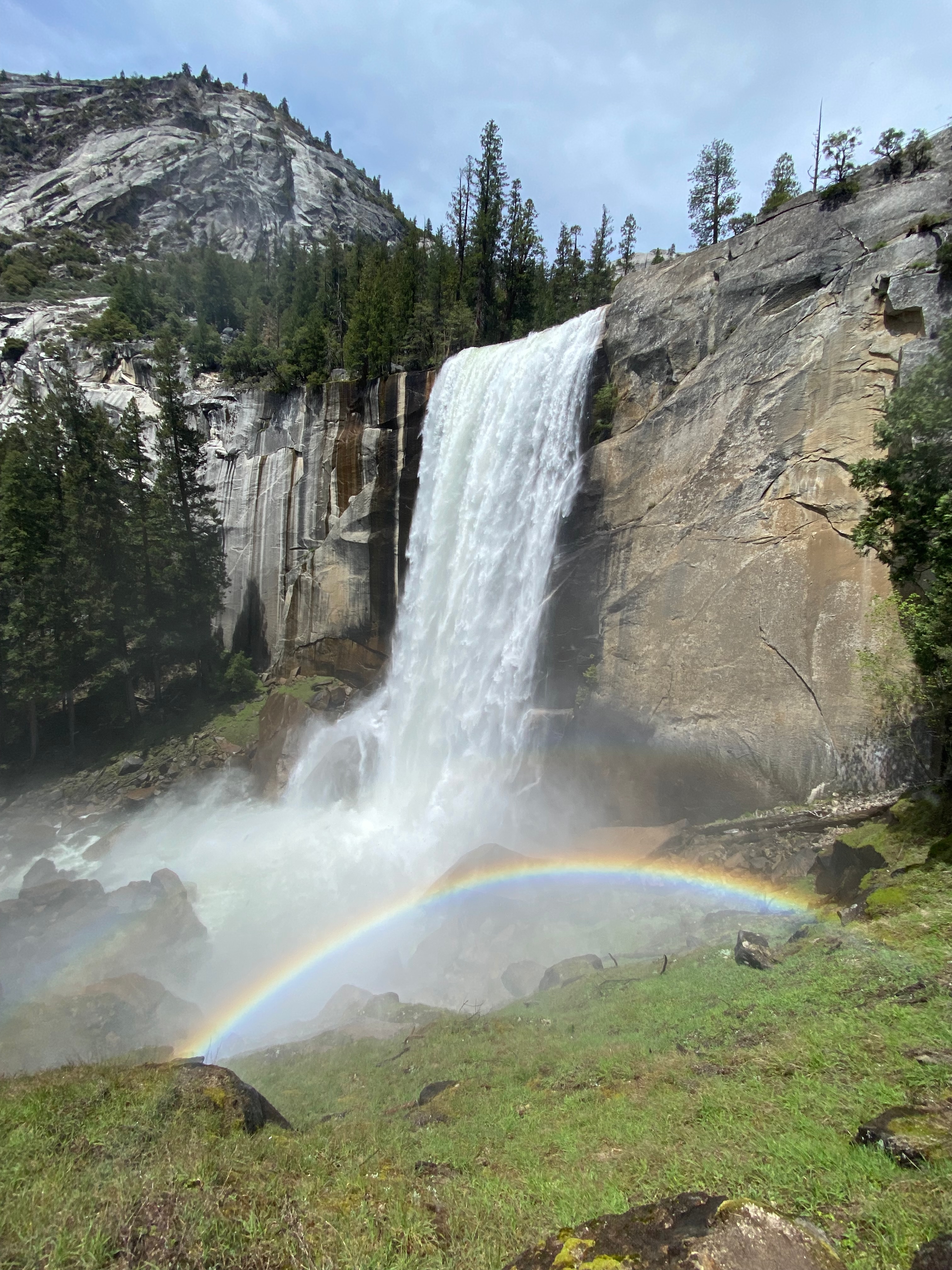 rainbow at Vernal Falls — photograph by A.B. Quine